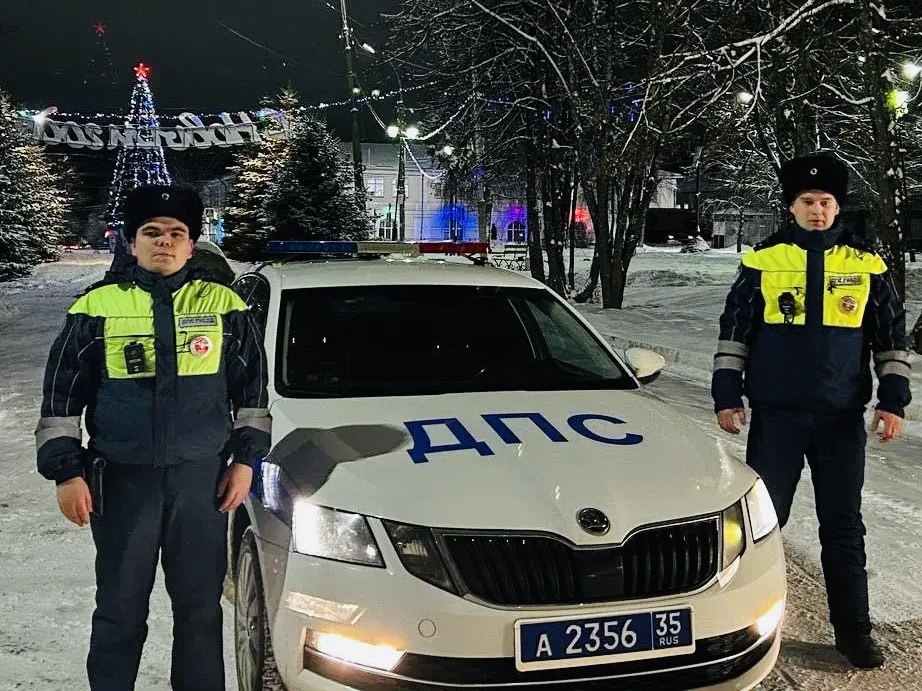 В Грязовце гаишники помогли напуганным собаками детям добраться домой