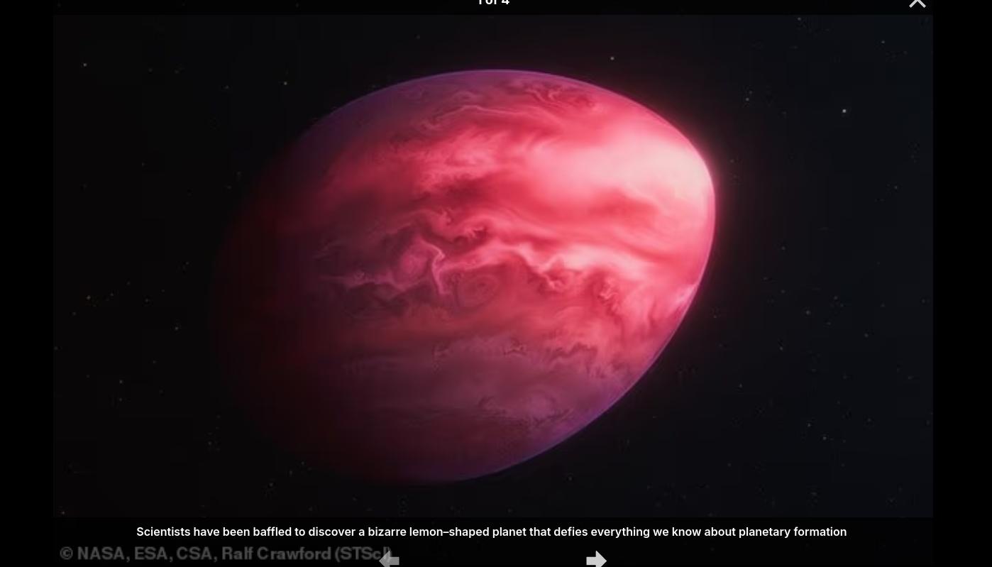 Скриншот иллюстрации NASA. Планета-лимон (скриншот dailymail.co.uk)