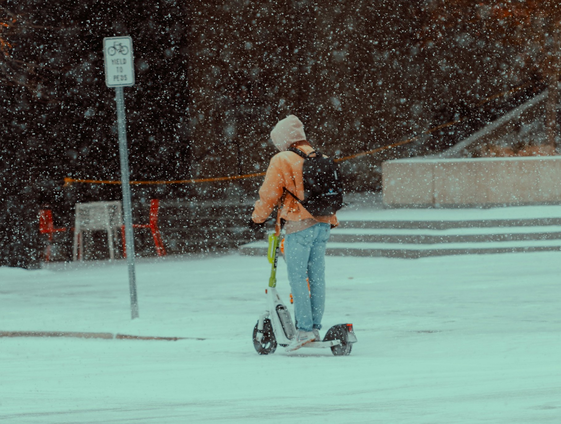 Замерзшая вологжанка умыкнула из подъезда самокат и стала продавать его на улице