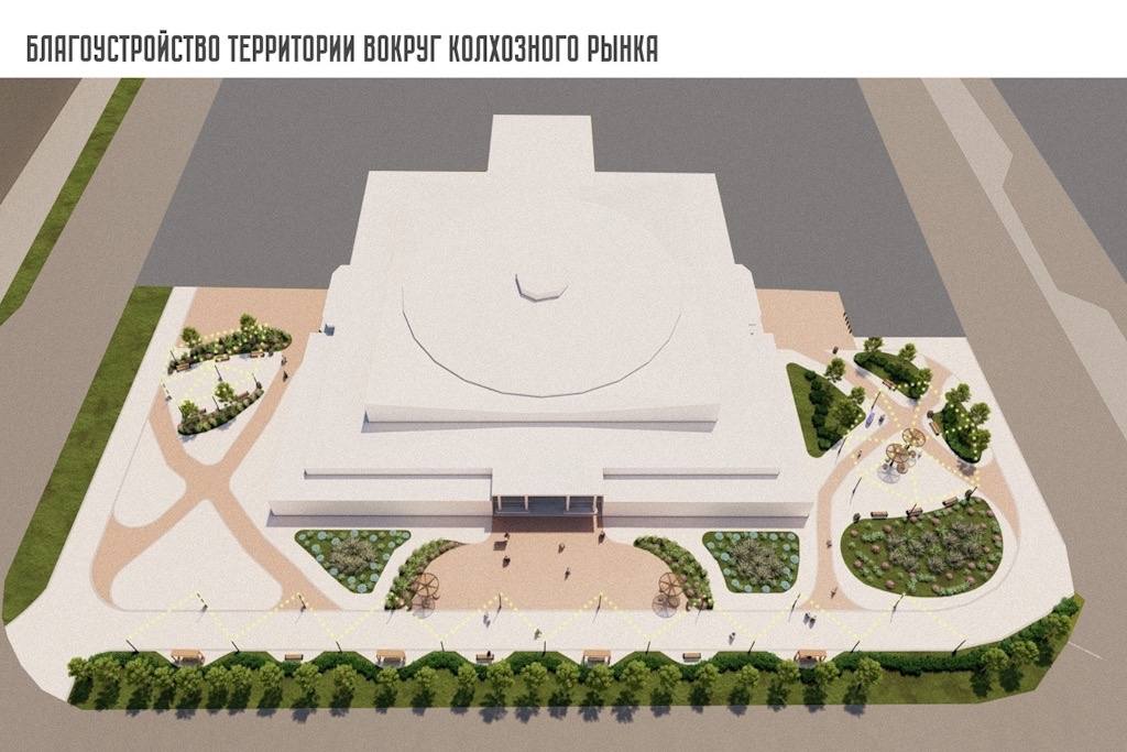Пространство вокруг Колхозного рынка в Череповце обновят