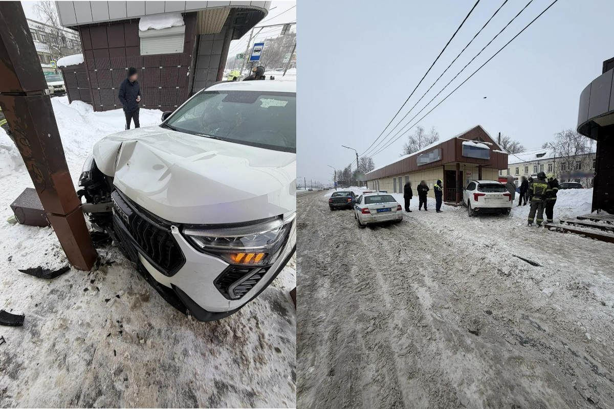В Череповце водитель сбил на остановке девушку