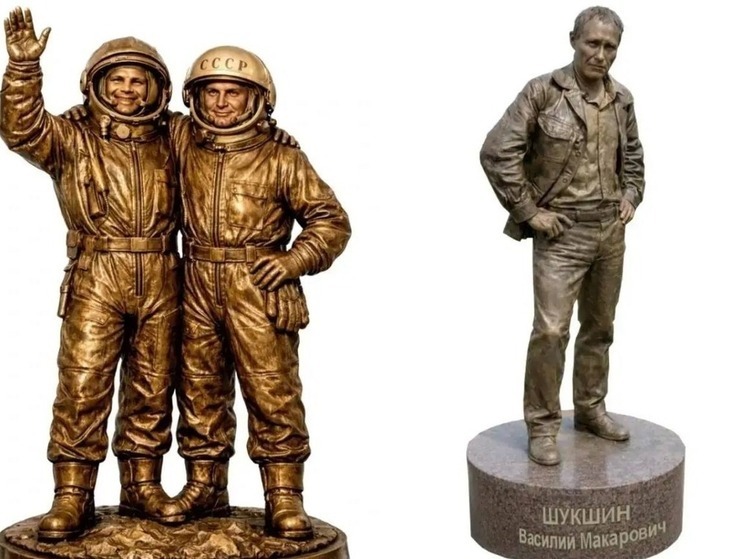 В Вологде установят памятники Гагарину, Беляеву и Шукшину