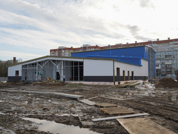 В Вологде продолжается строительство бассейна на улице Фрязиновской