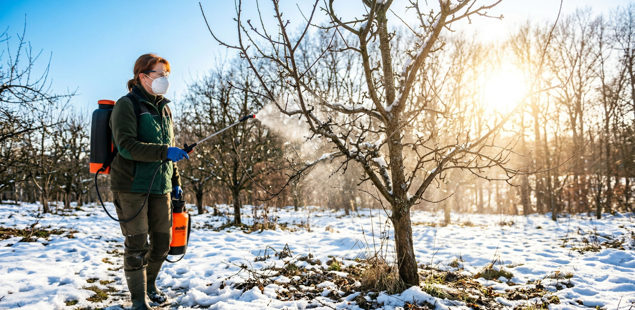 Сад: первая «голубая» обработка деревьев