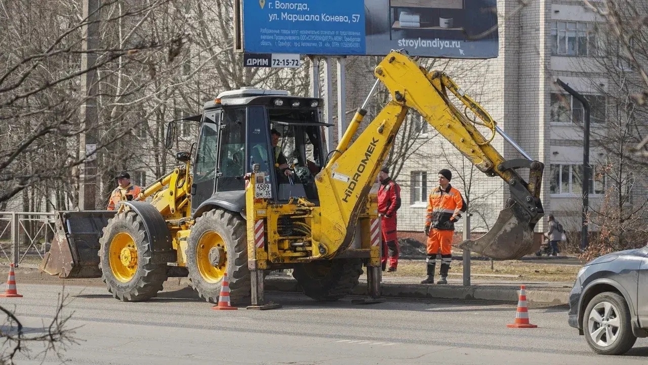 В Вологде продолжается ремонт улицы Конева