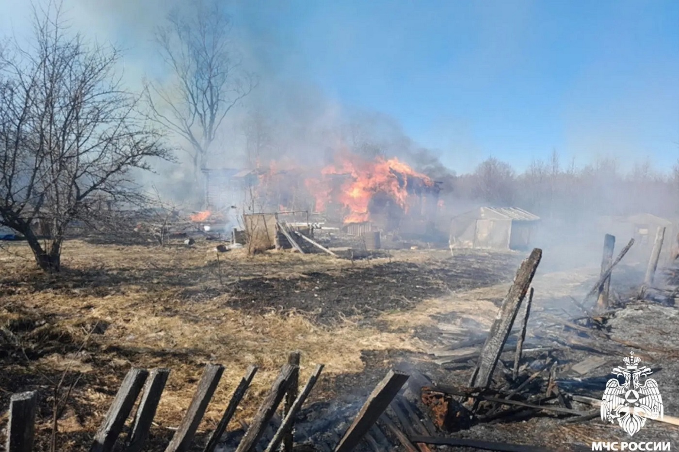 Житель Чагодощенского округа сгорел вместе с домом