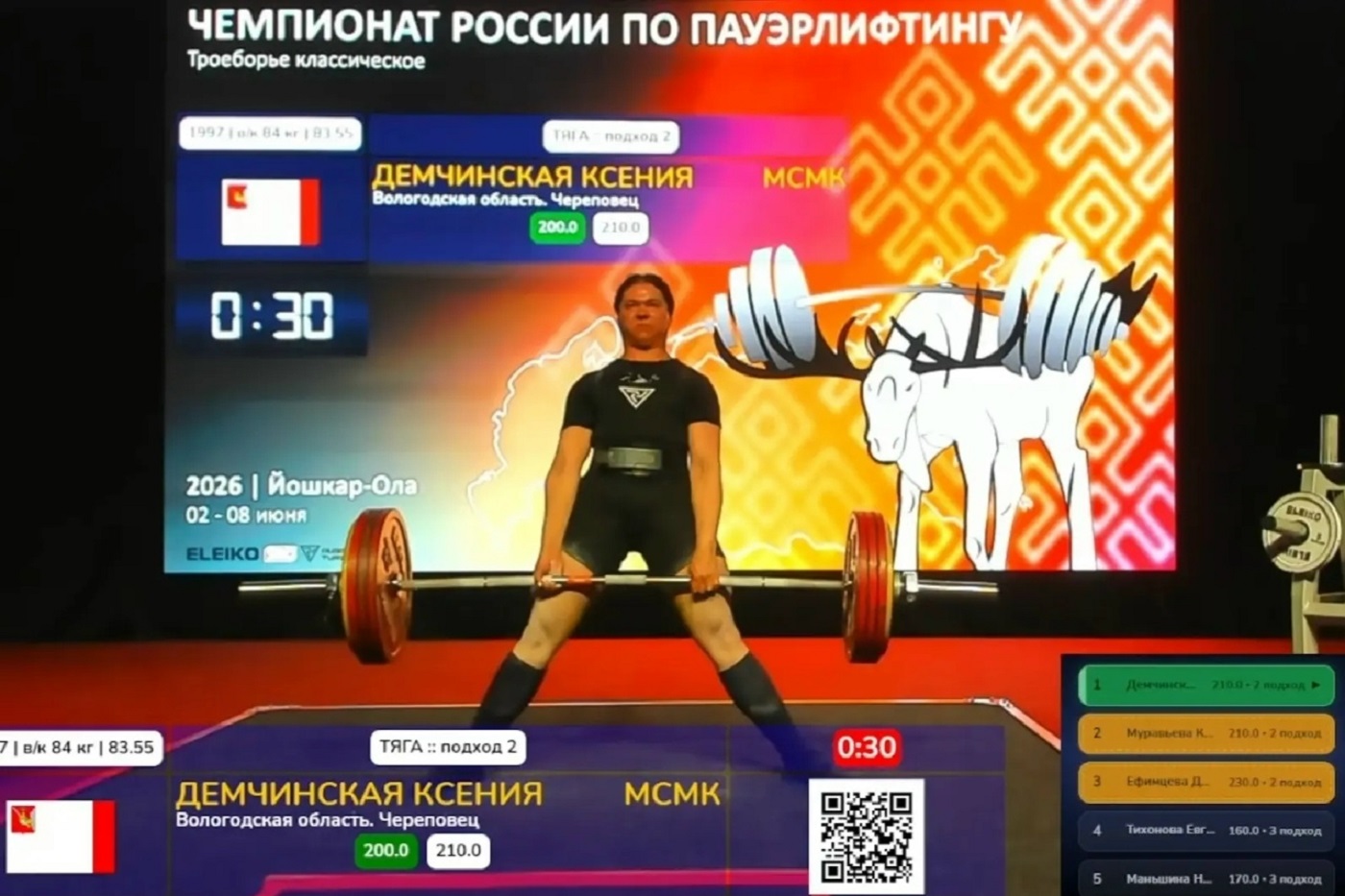 Череповецкая спортсменка взяла золото Чемпионата России по пауэрлифтингу