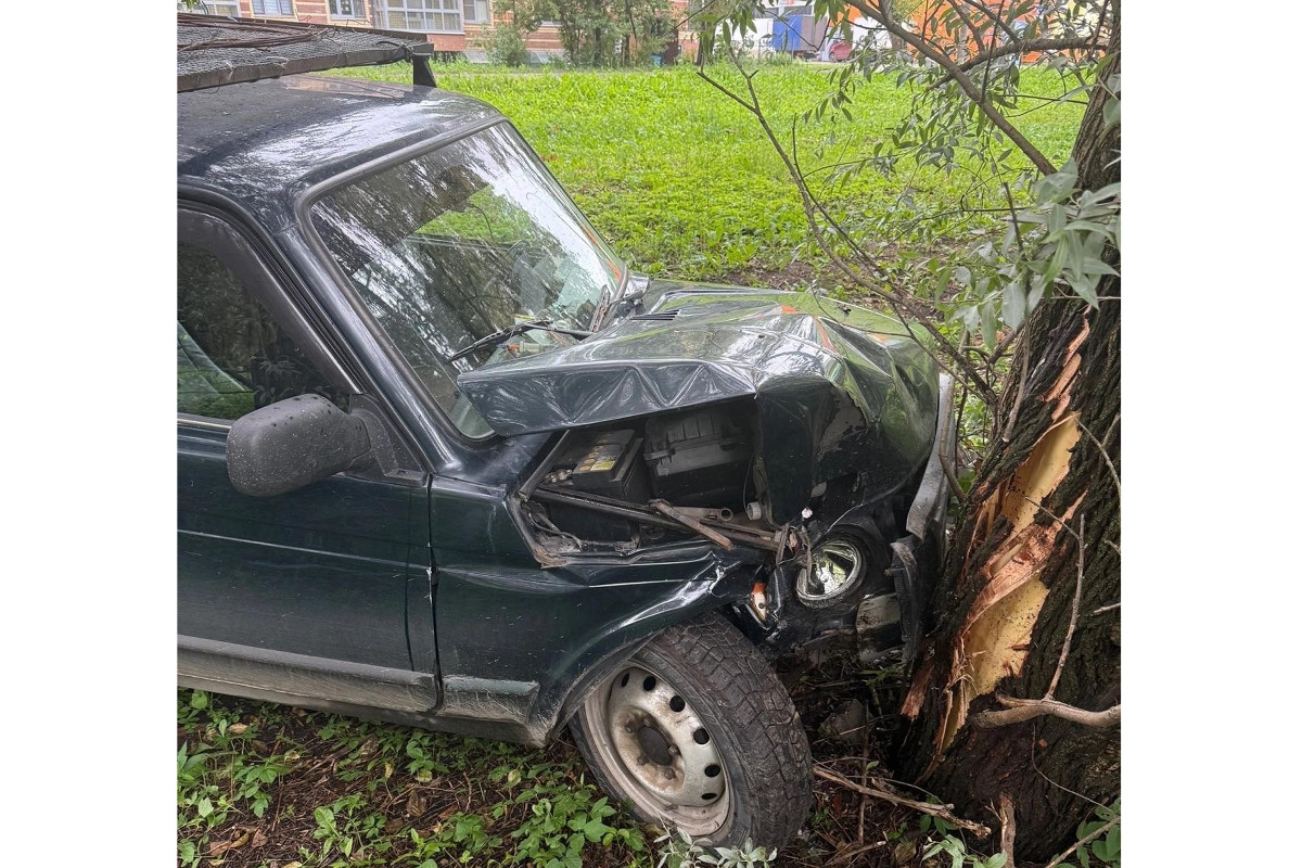 В Вологде «Нива» задела две машины и врезалась в дерево