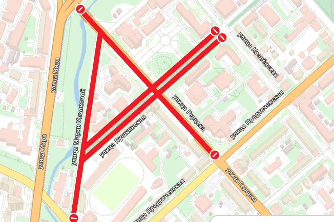 В Вологде в субботу перекроют ряд магистральных и центральных улиц города