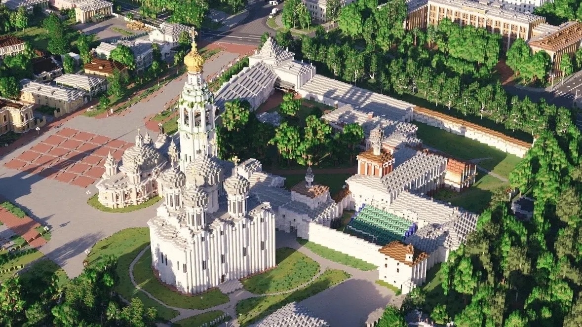 Энтузиасты воссоздали центр Вологды в Minecraft