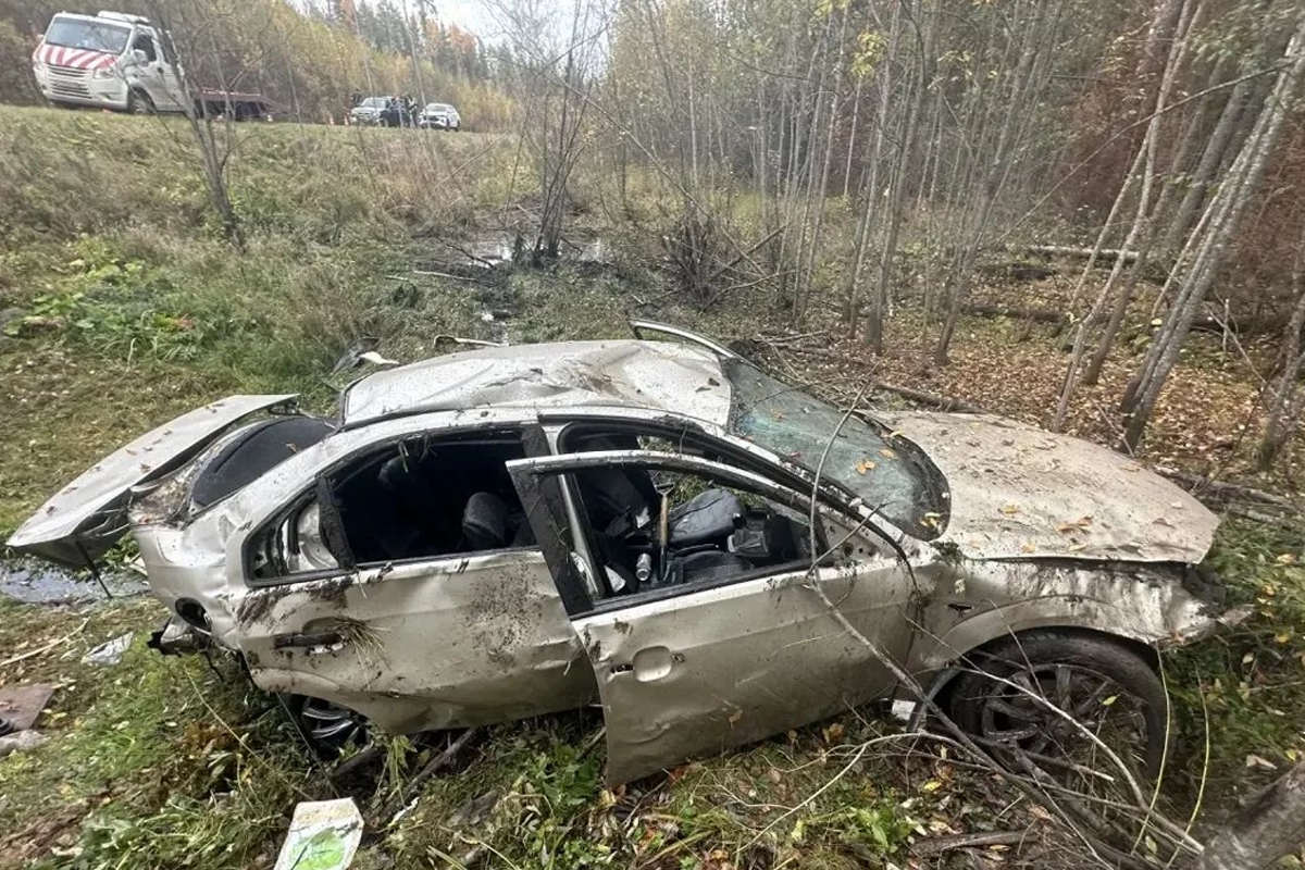 Под Великим Устюгом иномарка вылетела в кювет: водитель скончался на месте