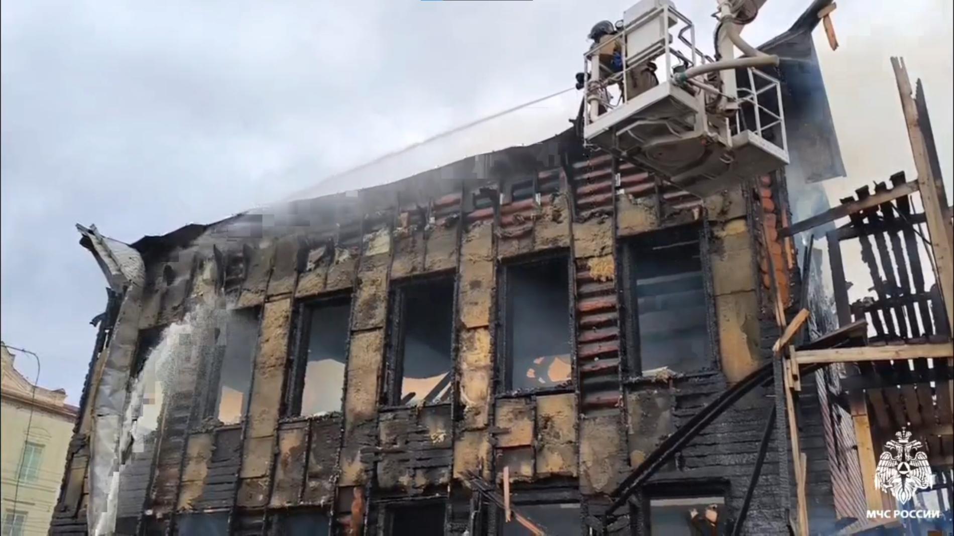 В Вологде на Чернышевского сгорел «Дом со штурвалами»