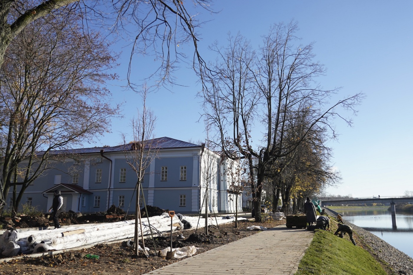 Благоустройство набережной в Вологде обещают завершить до 1 декабря